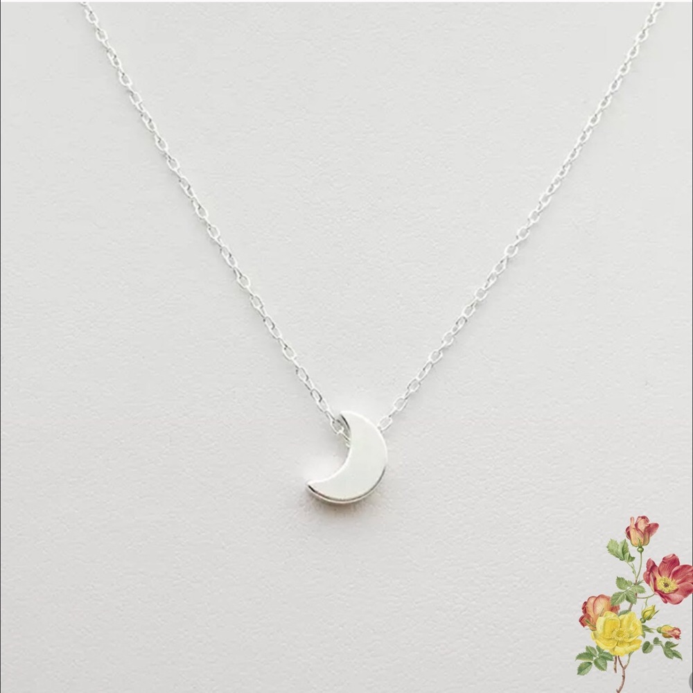 🌙 NEW! Adorable Silver Moon Necklace